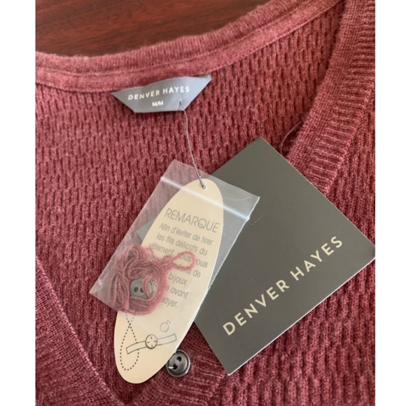 Burgundy long sleeve knitted sweater - Picture 3 of 3